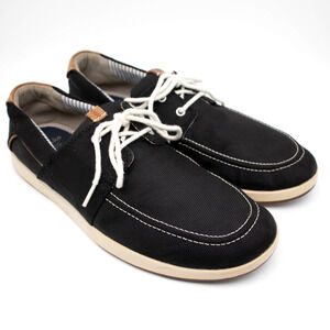 Clarks Mens SIZE 11 Norwin Black Boat Deck Shoes